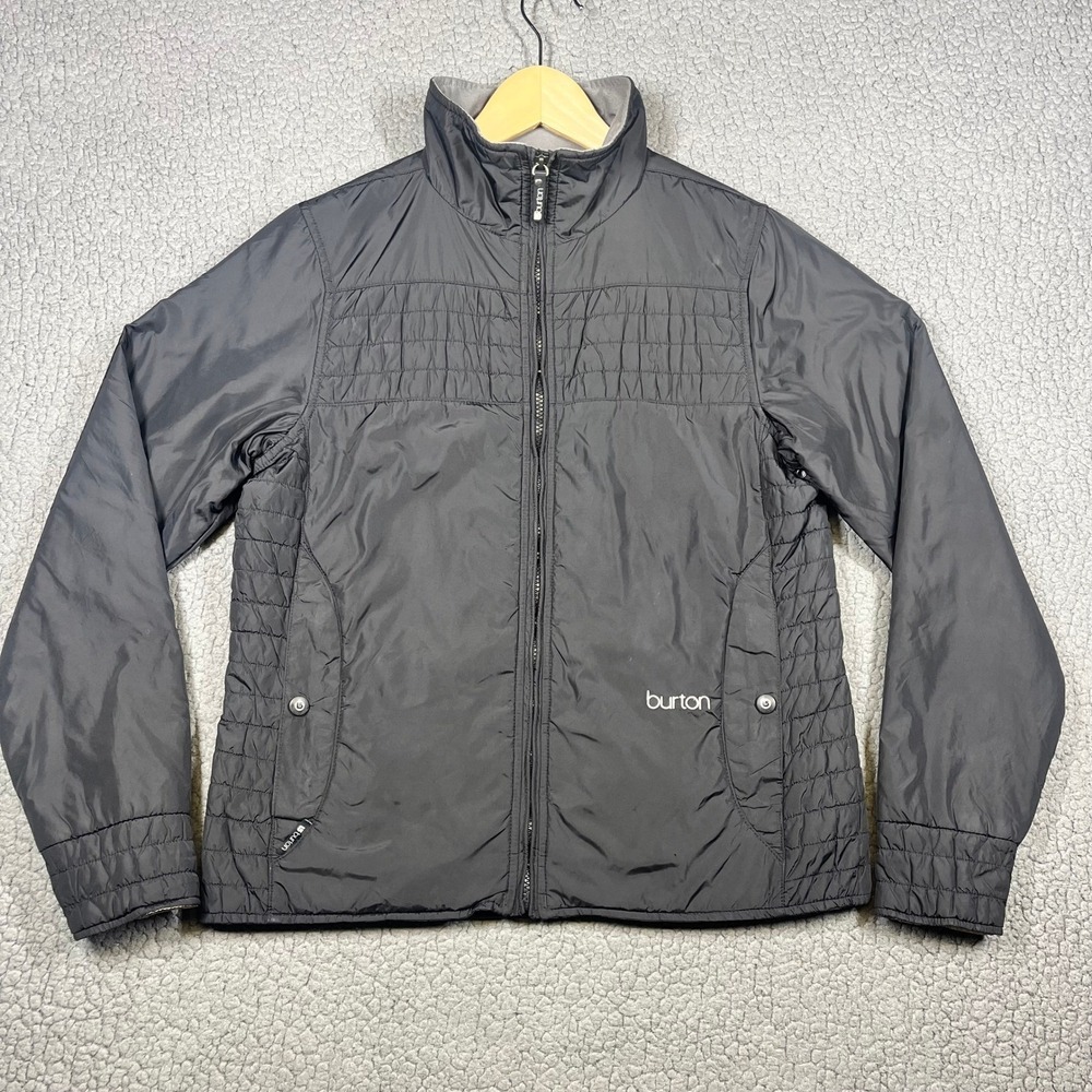 Burton Womens Black Lightweight Puffer Jacket Full Zip Quilted Snowboard Coat M